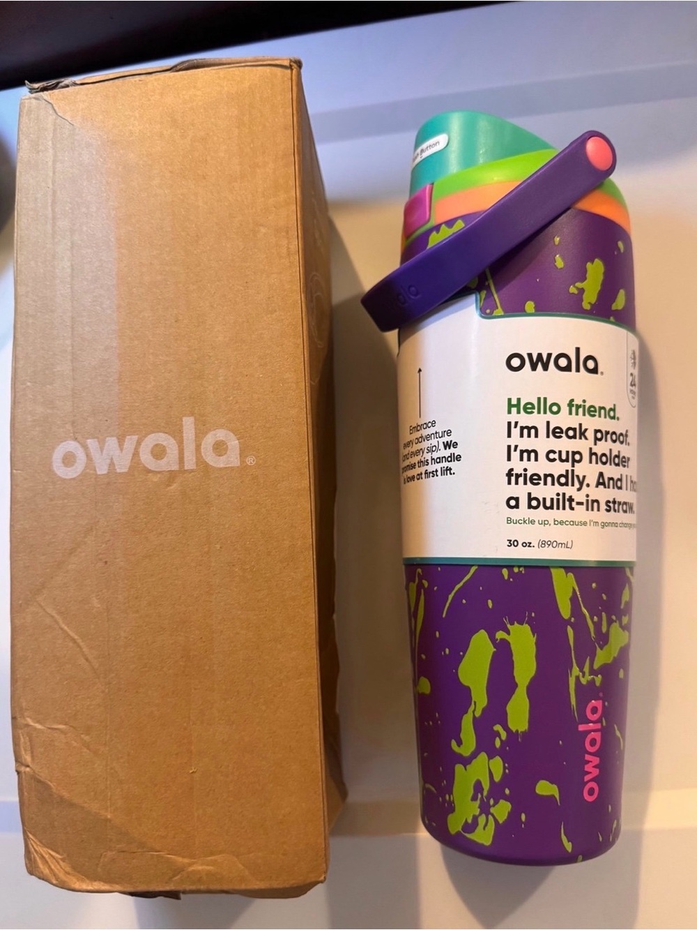 NWT Owala Birthday Bash Electric Feel 30 oz FreeSip Sway Special Edition NIB